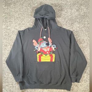 Walt Disney World Hoodie Men’s XL Grey 2024 Stitch Christmas Present